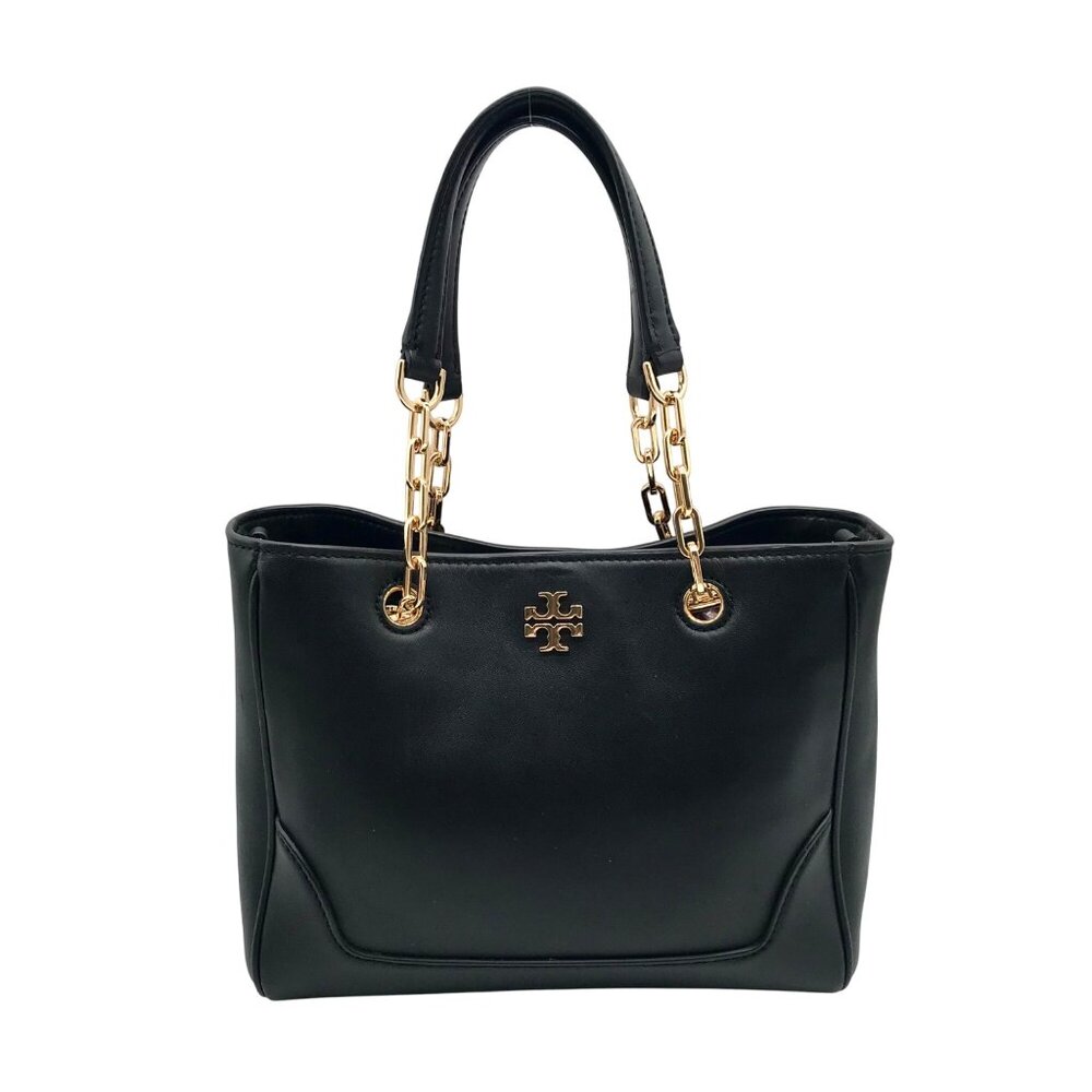 Tory Burch Black Tote with Gold Accents